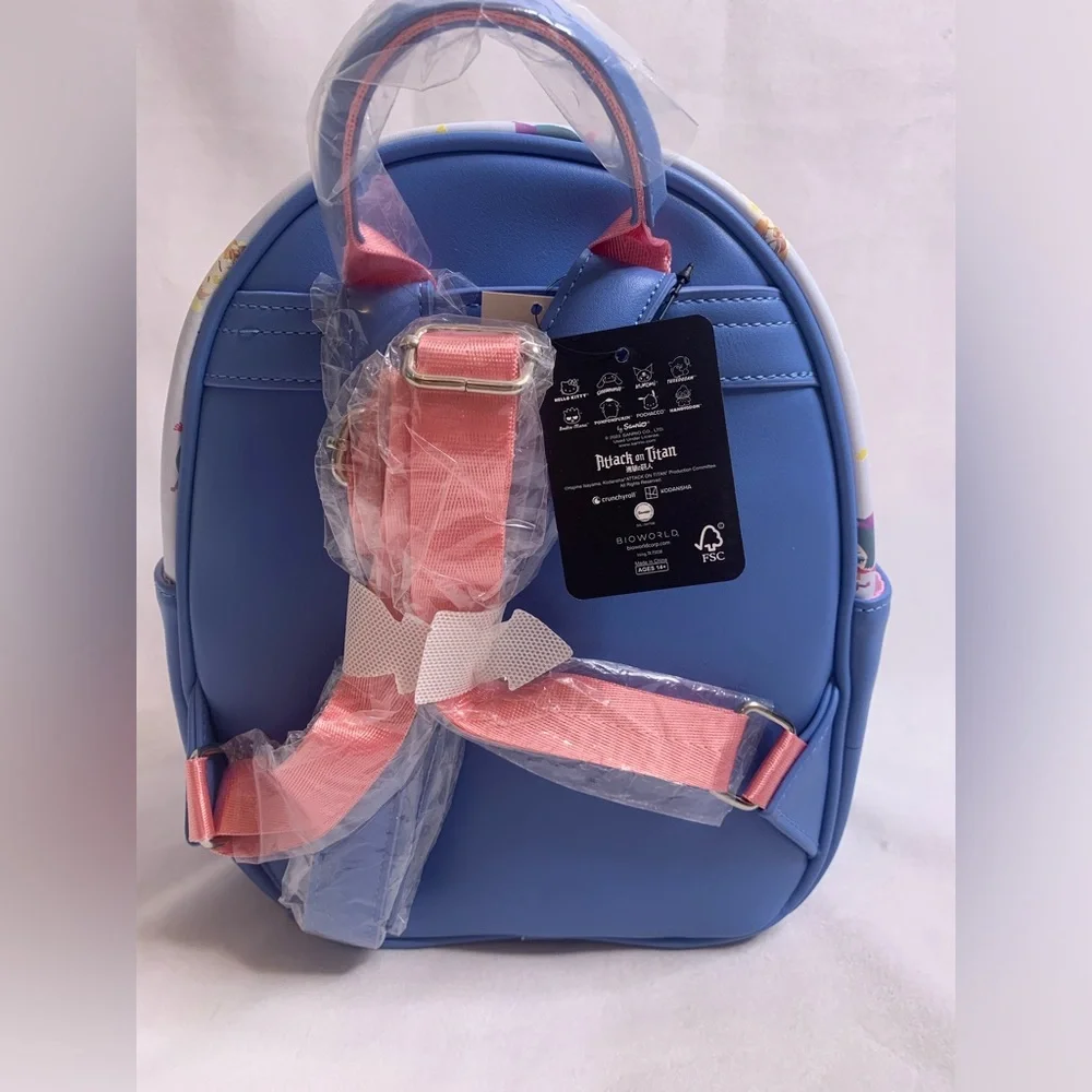 Bioworld Sanrio Hello Kitty and Friends x Attack on Titan Mini Backpack NWT - Picture 6 of 11